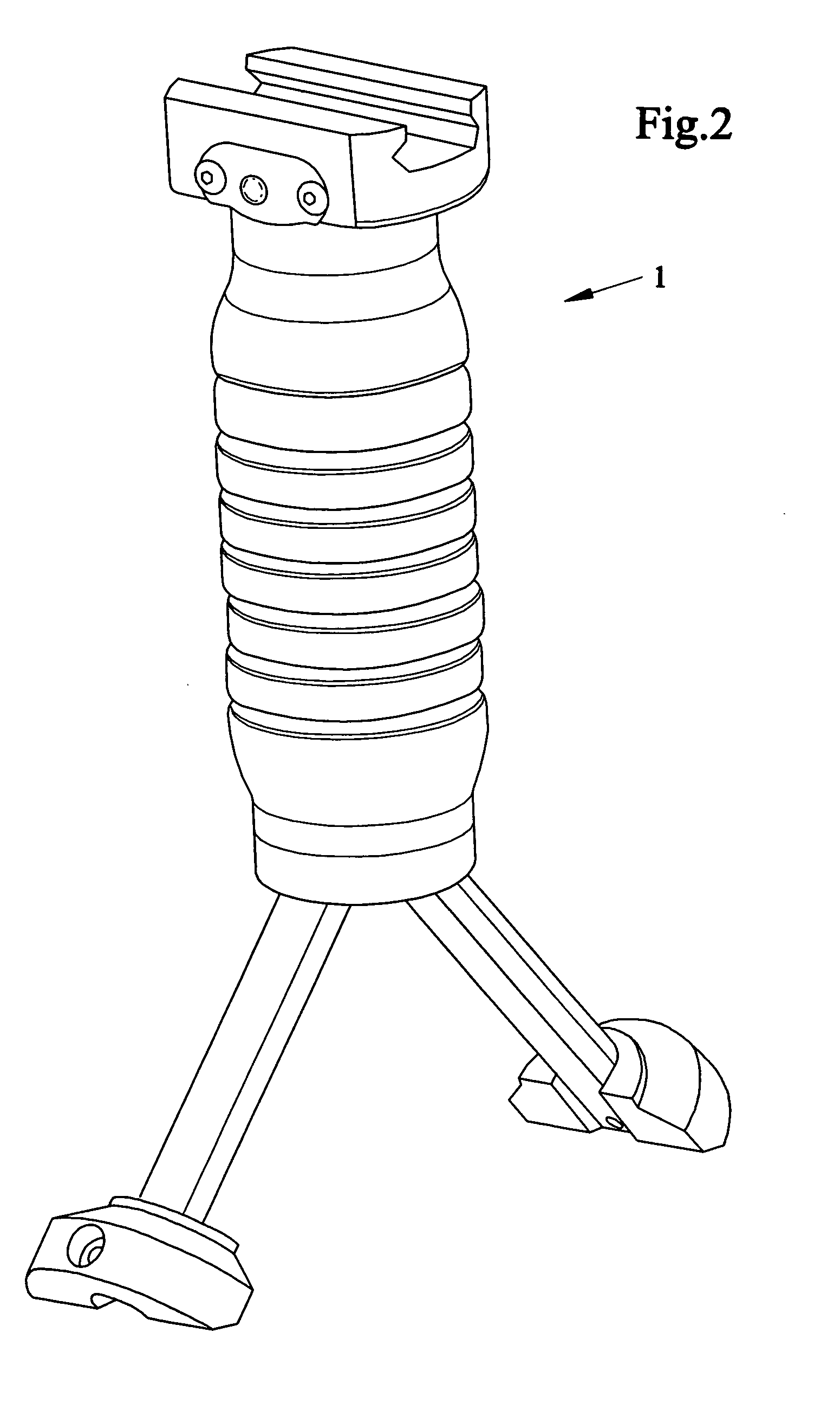 Vertical fore grip with bipod