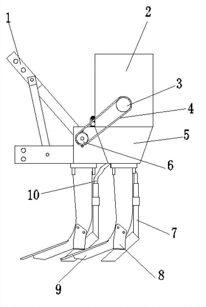 Damaged farmland improving device and material discharging control method thereof