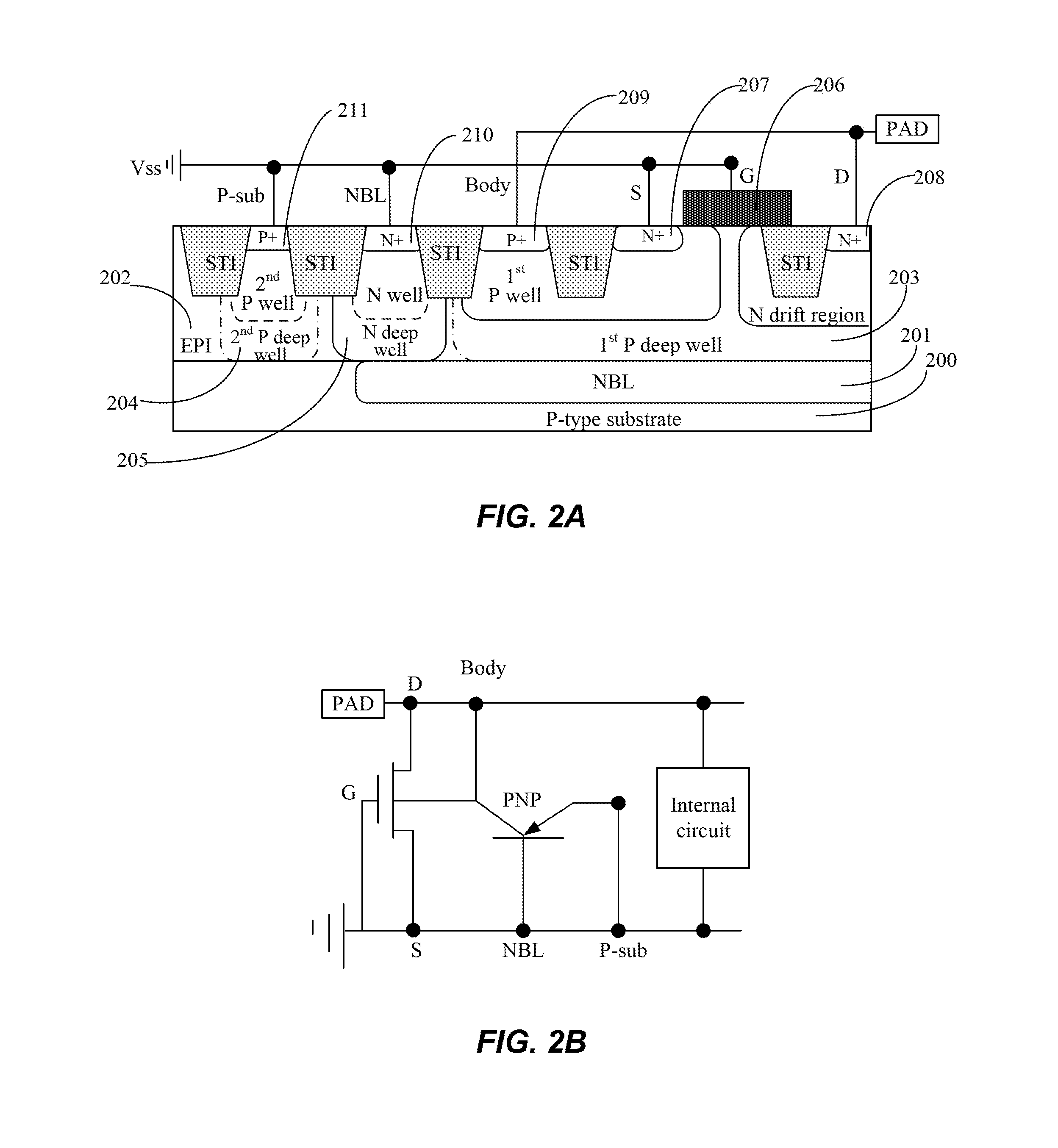 Electrostatic discharge protection structure in a semiconductor device