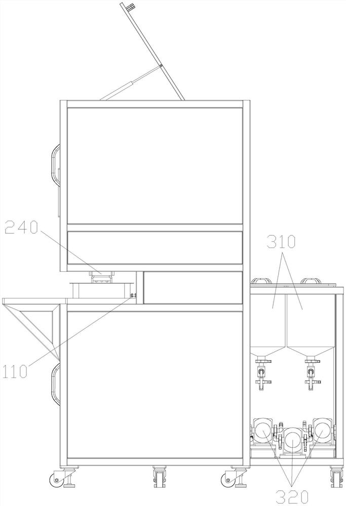 Semi-automatic pot blending machine and blending method thereof