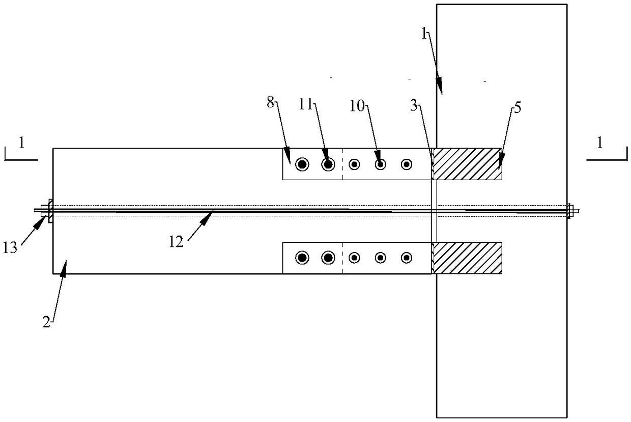 Top-bottom variable-friction energy dissipation self-resetting prestressed concrete beam-column joint device