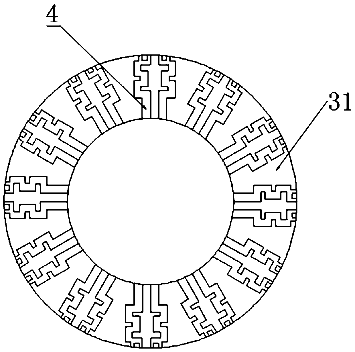 Emptying stop valve provided with noise reduction labyrinth sleeve