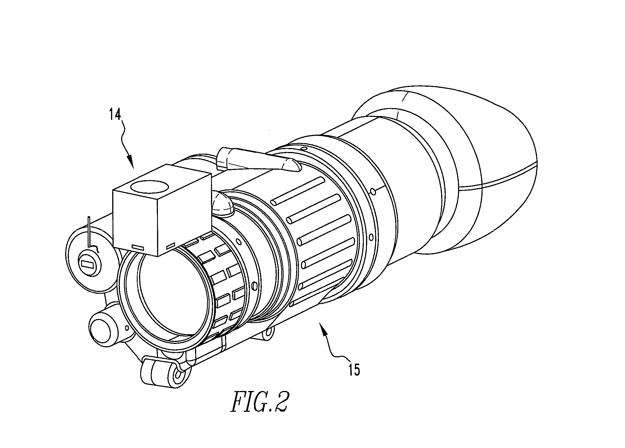 Projection device for use with a night vision goggle system