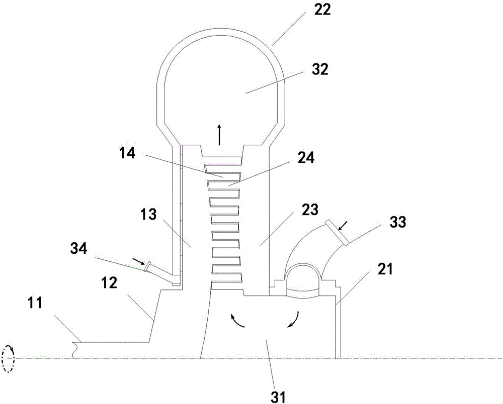 Centrifugal radial flow turbine