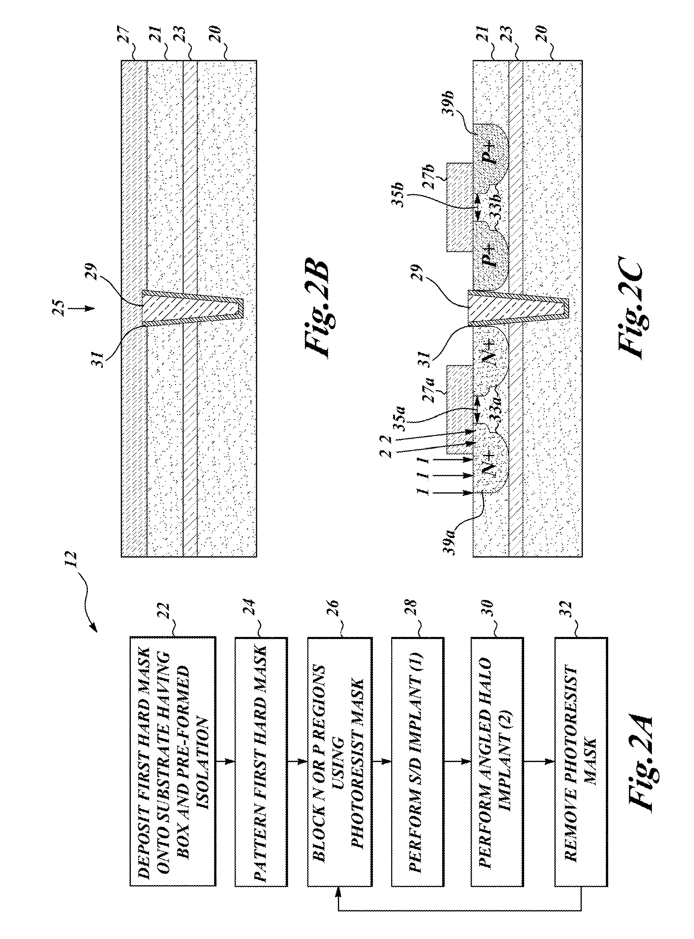 Silicon on insulator device with partially recessed gate