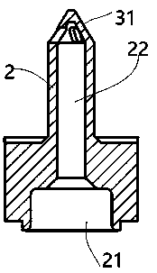 Printing ink nozzle connecting piece