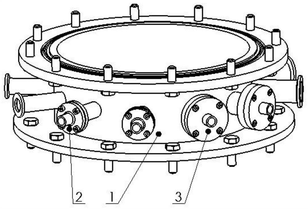 Vacuum sealing structure of universal penetrating pipe