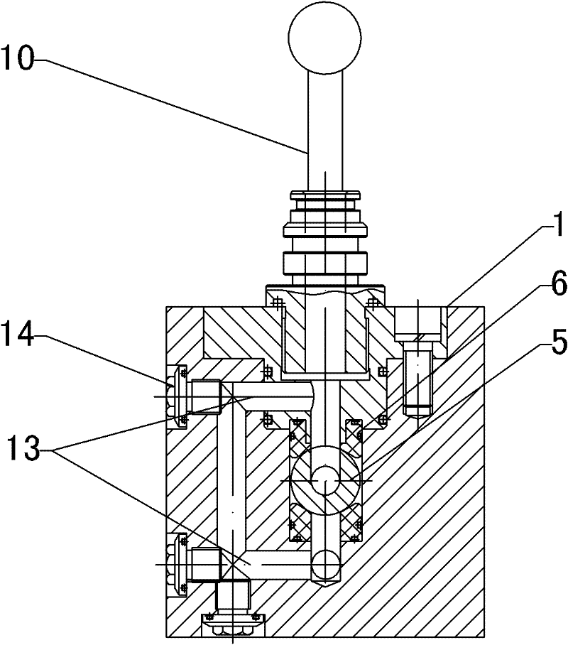 A high-pressure cut-off/drainage spherical core valve