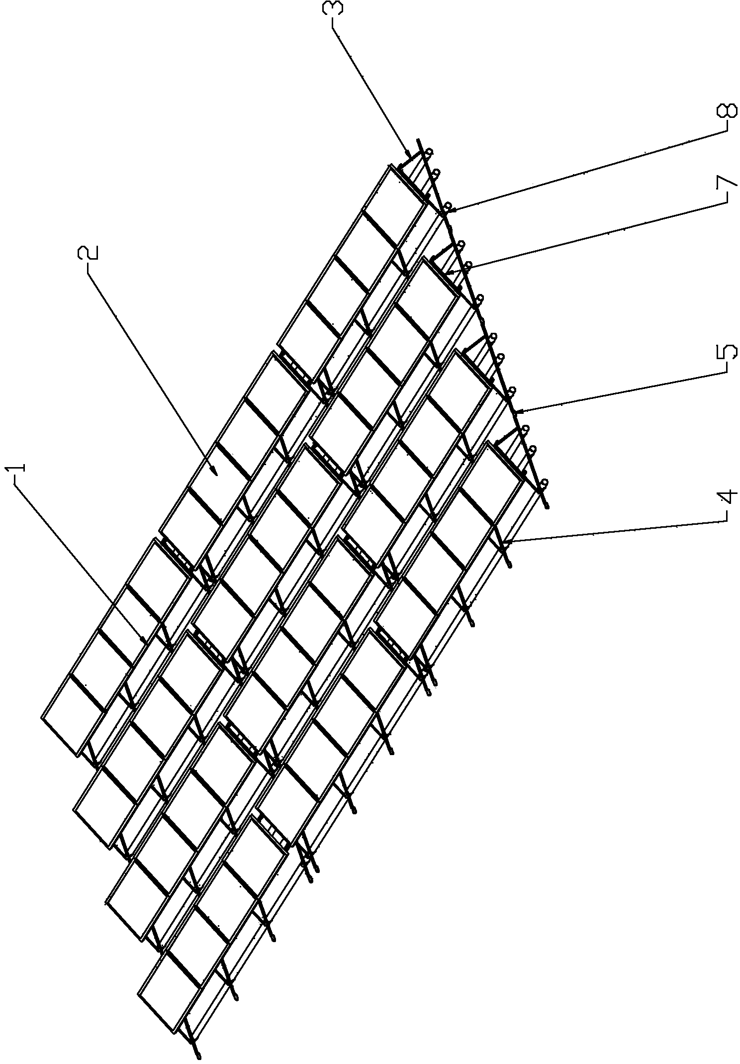 Water surface floating type intensive photovoltaic power generation device