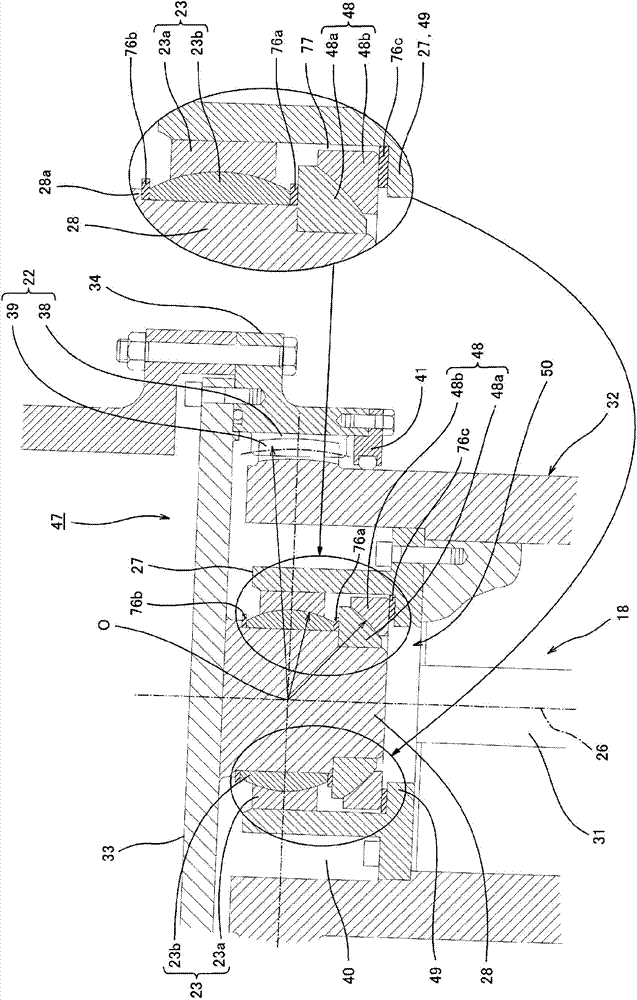 Flexible coupling structure and ship thruster device with same