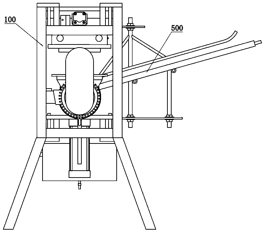 Automatic wooden handle tip planing machine