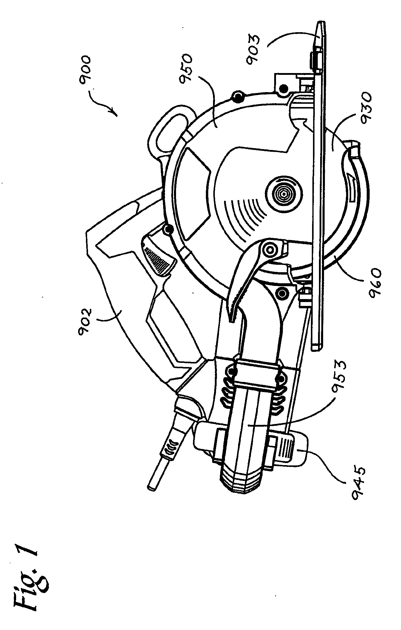 Blade Guard for Power Tool Having an Evacuation System