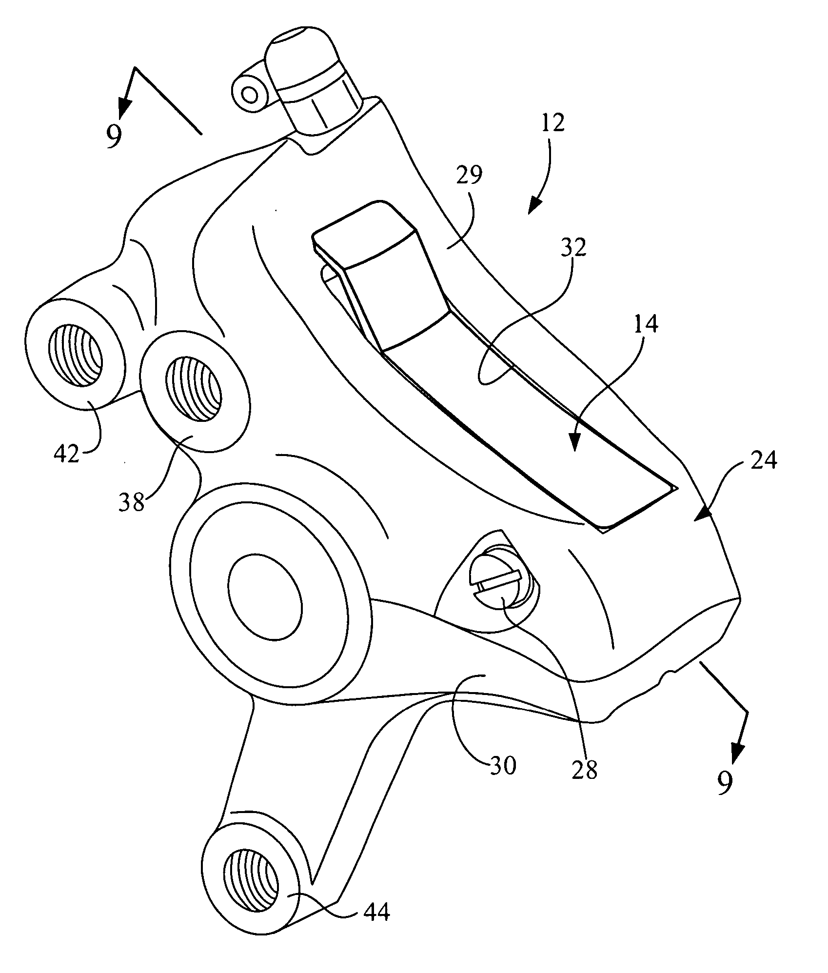 Bicycle brake caliper assembly