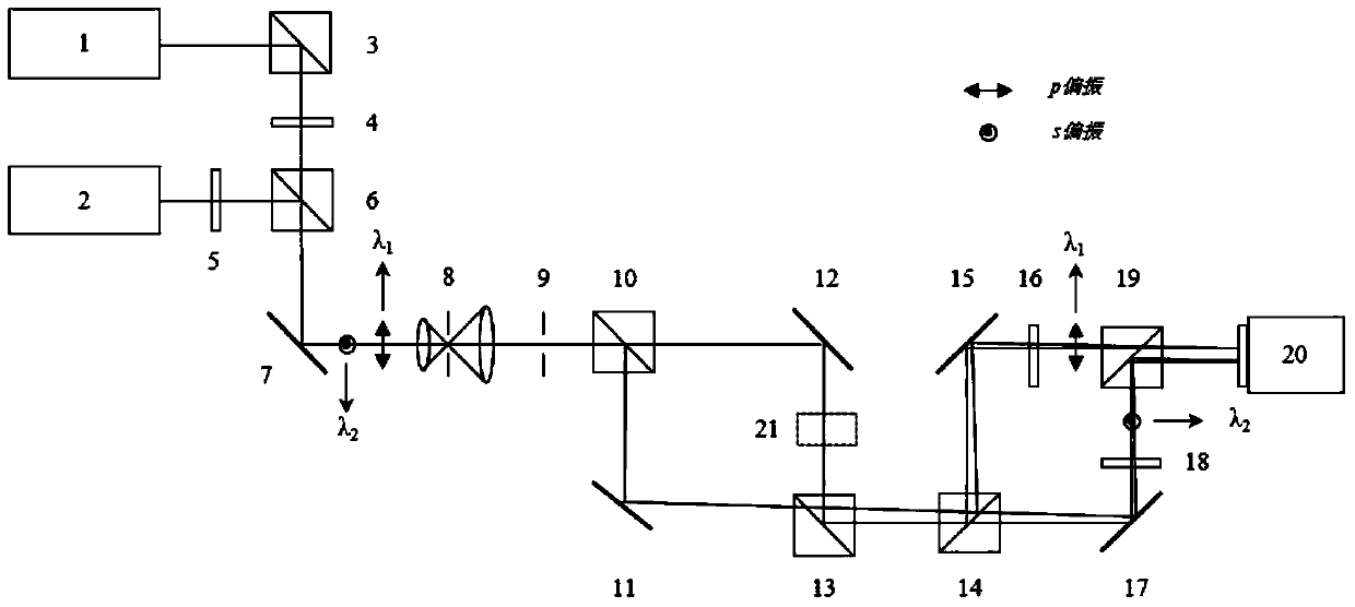 Dual-wavelength polarization multiplexing digital holographic imaging system and method