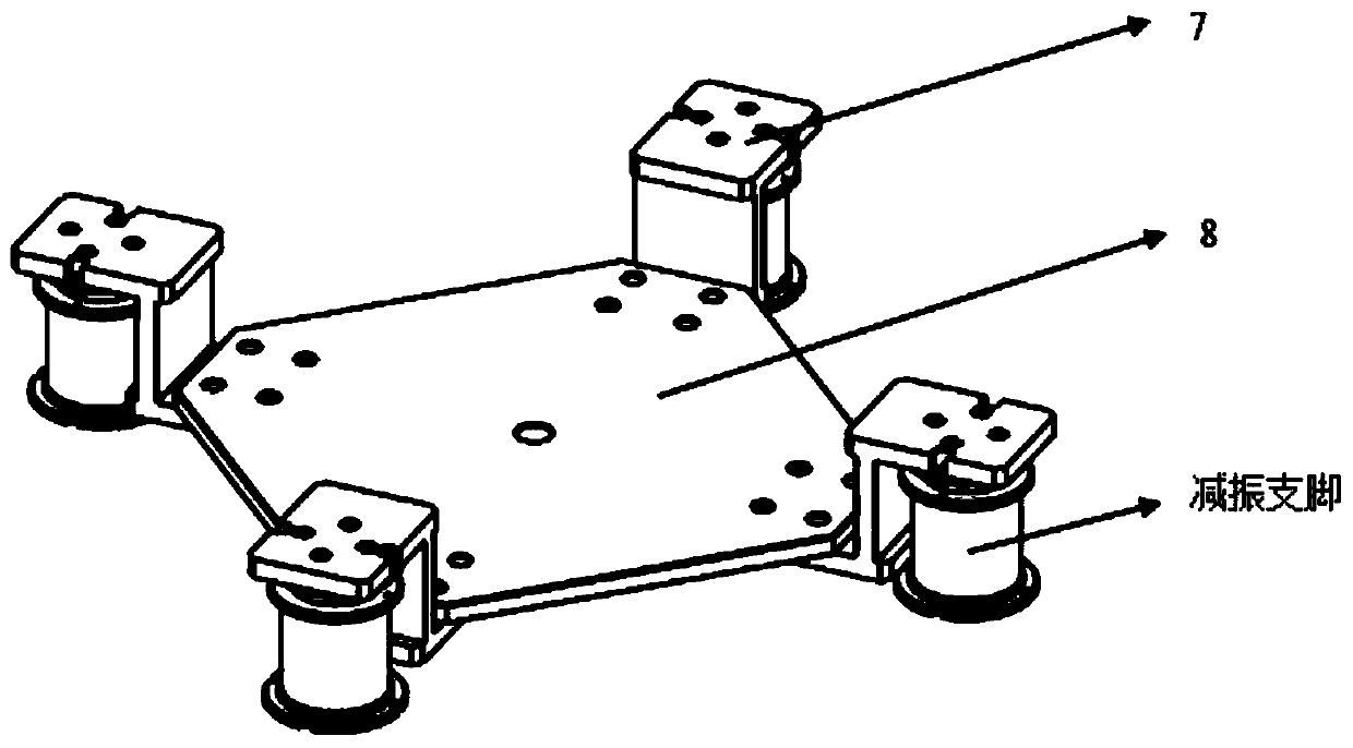 Vibration reduction supporting leg and vibration reduction foot pad