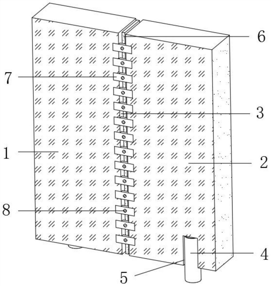 Fabricated wallboard connecting mechanism based on fabricated building