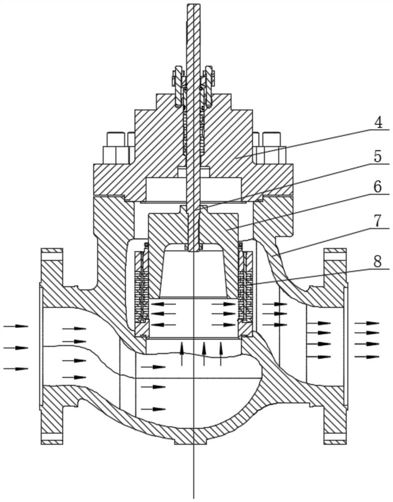 Low-noise valve element device based on bionic structure vein fractal