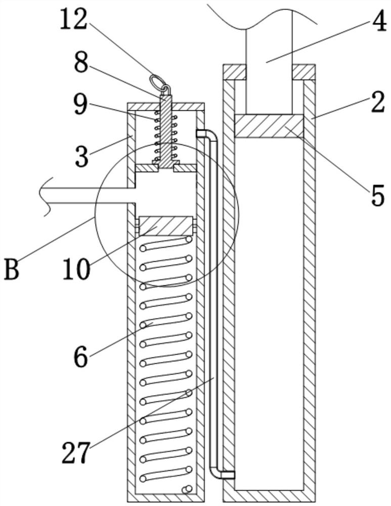 An auxiliary treatment device based on a hemiplegia treatment instrument