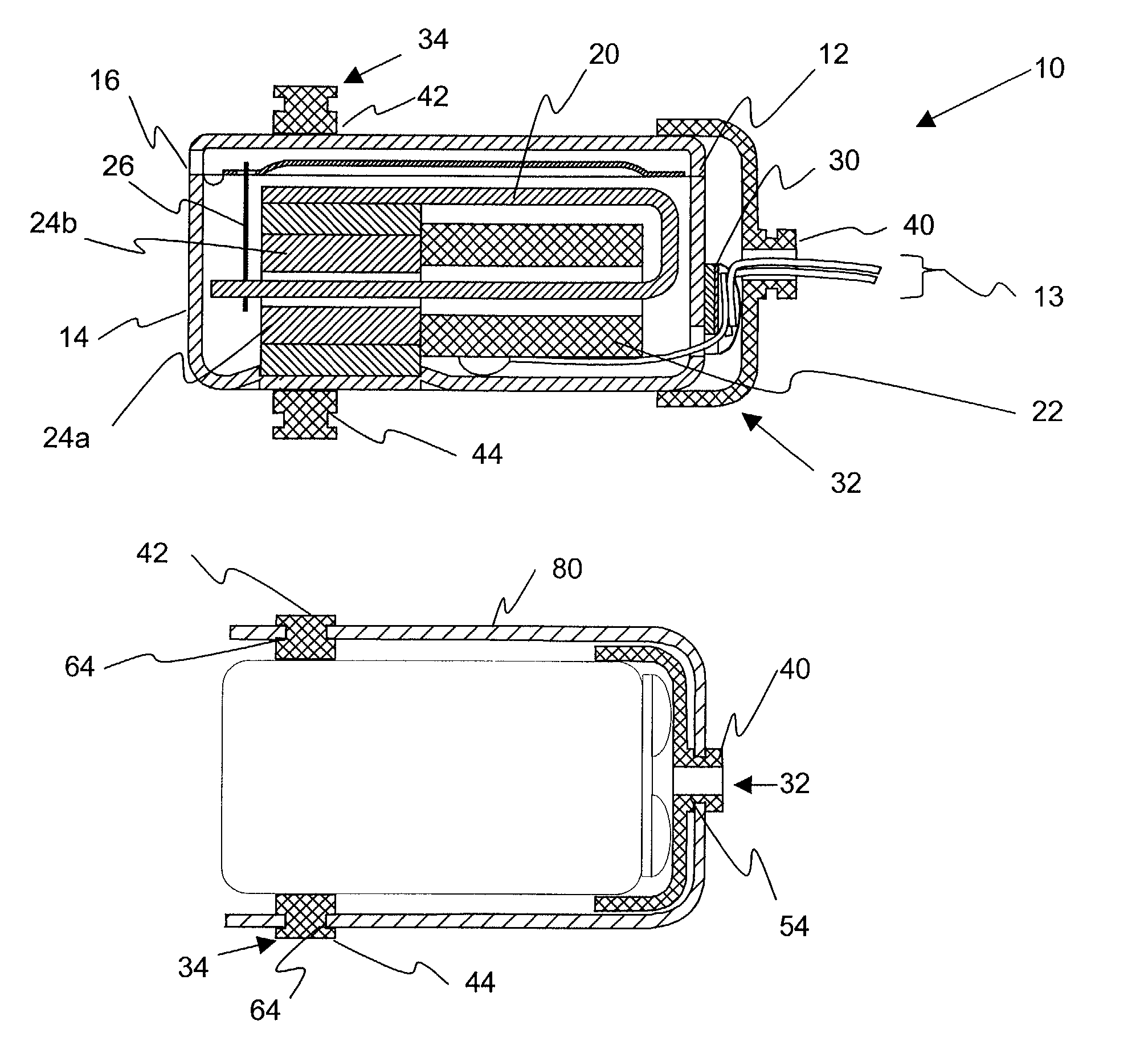 Acoustic receiver having improved mechanical suspension