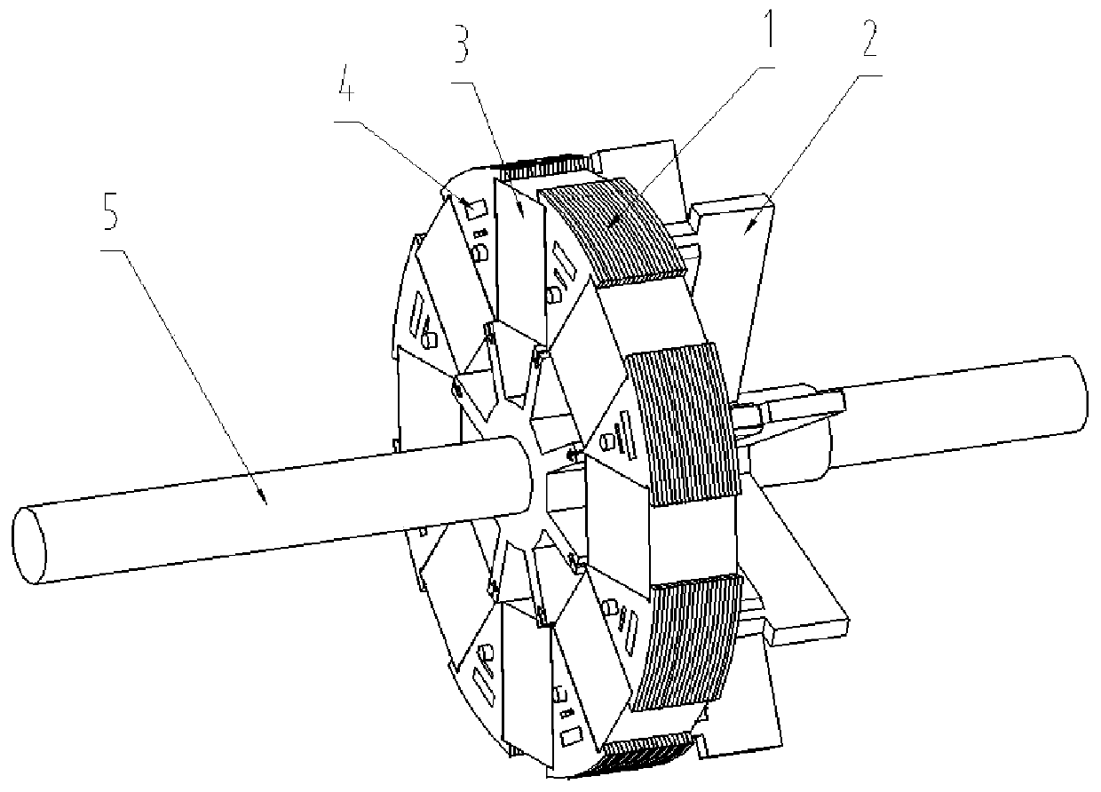 Permanent-magnet motor rotor core structure