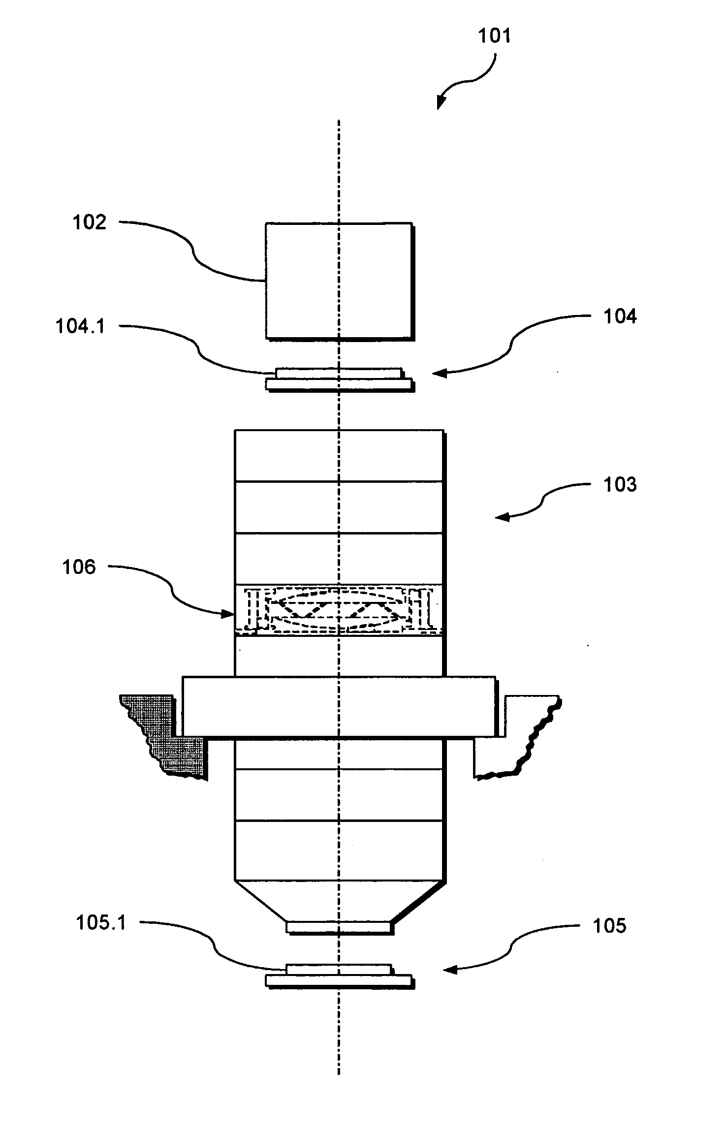 Reflecting optical element with eccentric optical passageway