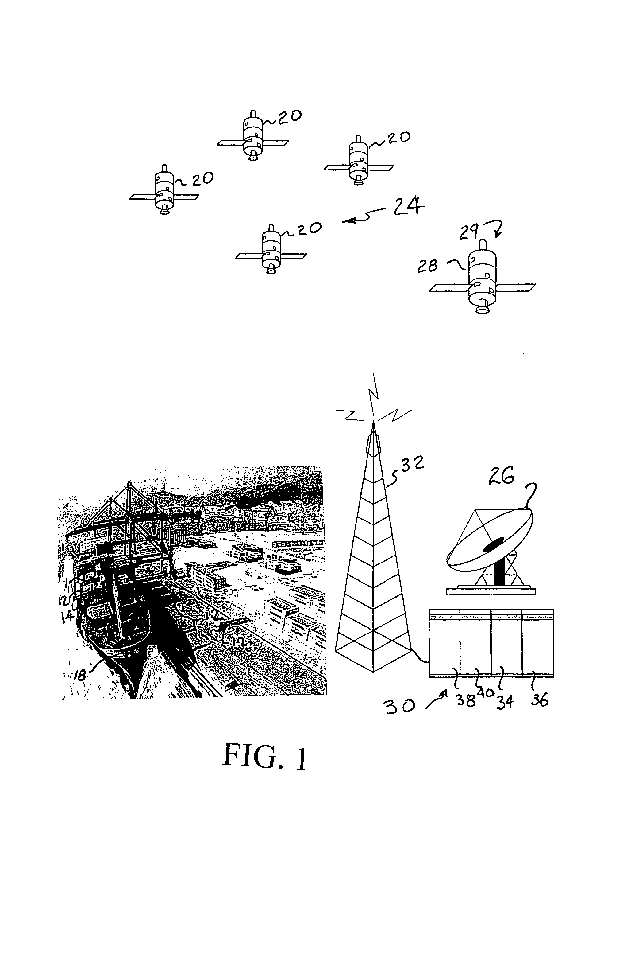 Security system including a method and system for acquiring GPS satellite position