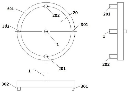 A water-cooled plate heat exchanger with a circular structure