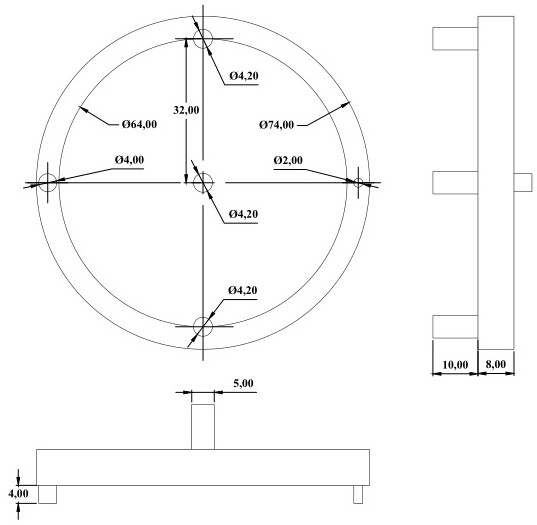 A water-cooled plate heat exchanger with a circular structure