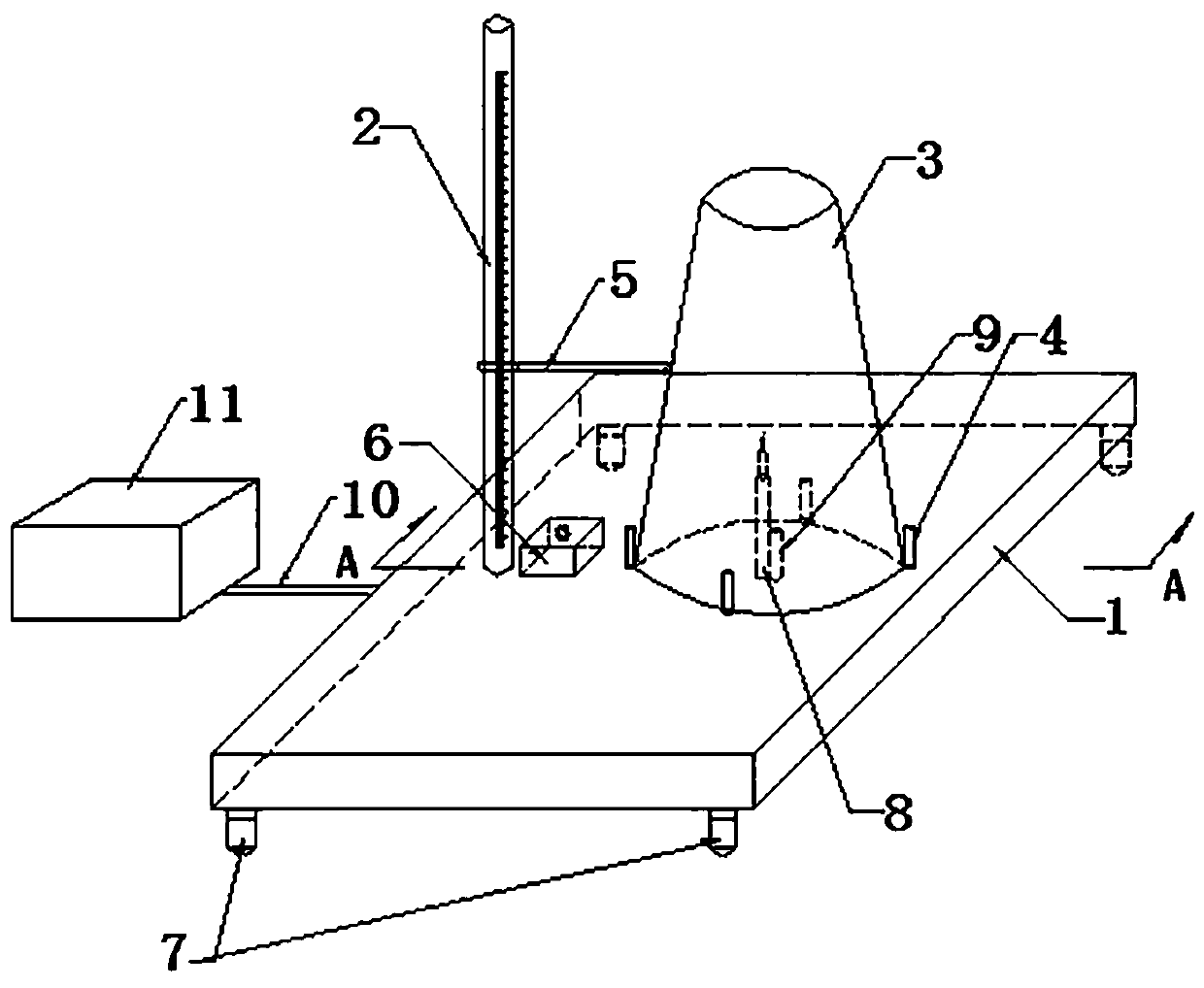 Device and method for precisely detecting concrete slump through multiple parameters