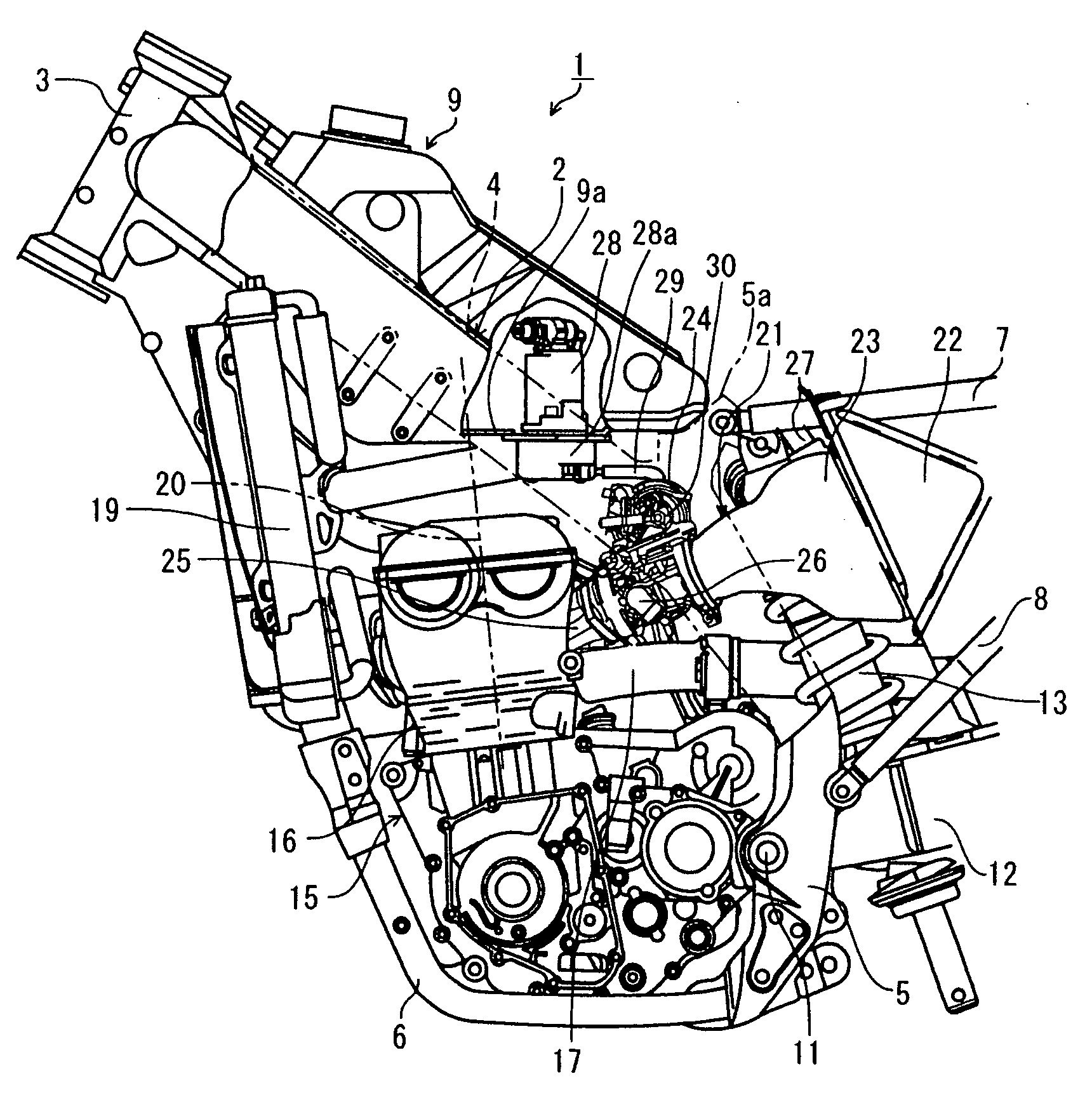 Fuel supply device of motorcycle