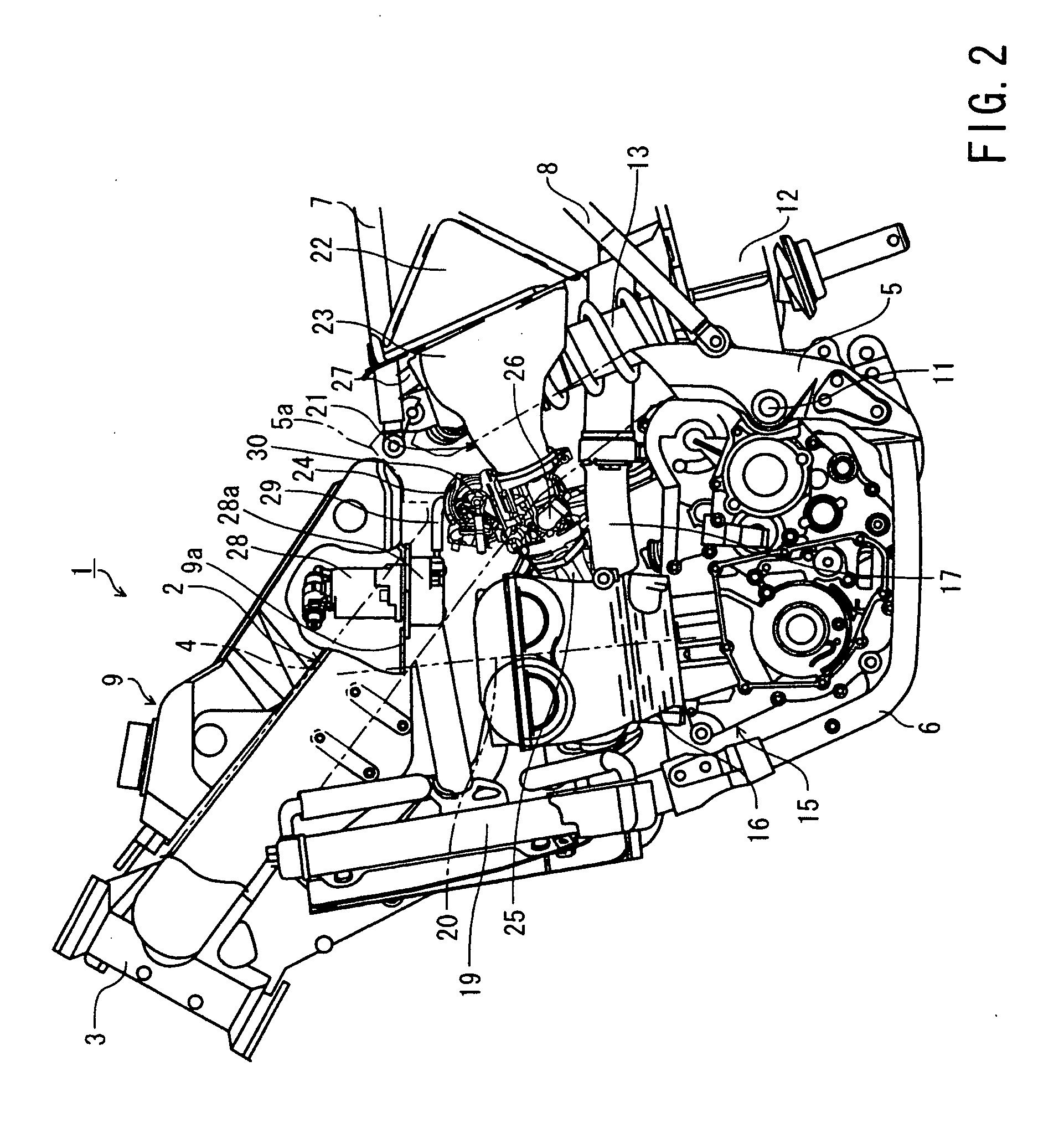 Fuel supply device of motorcycle