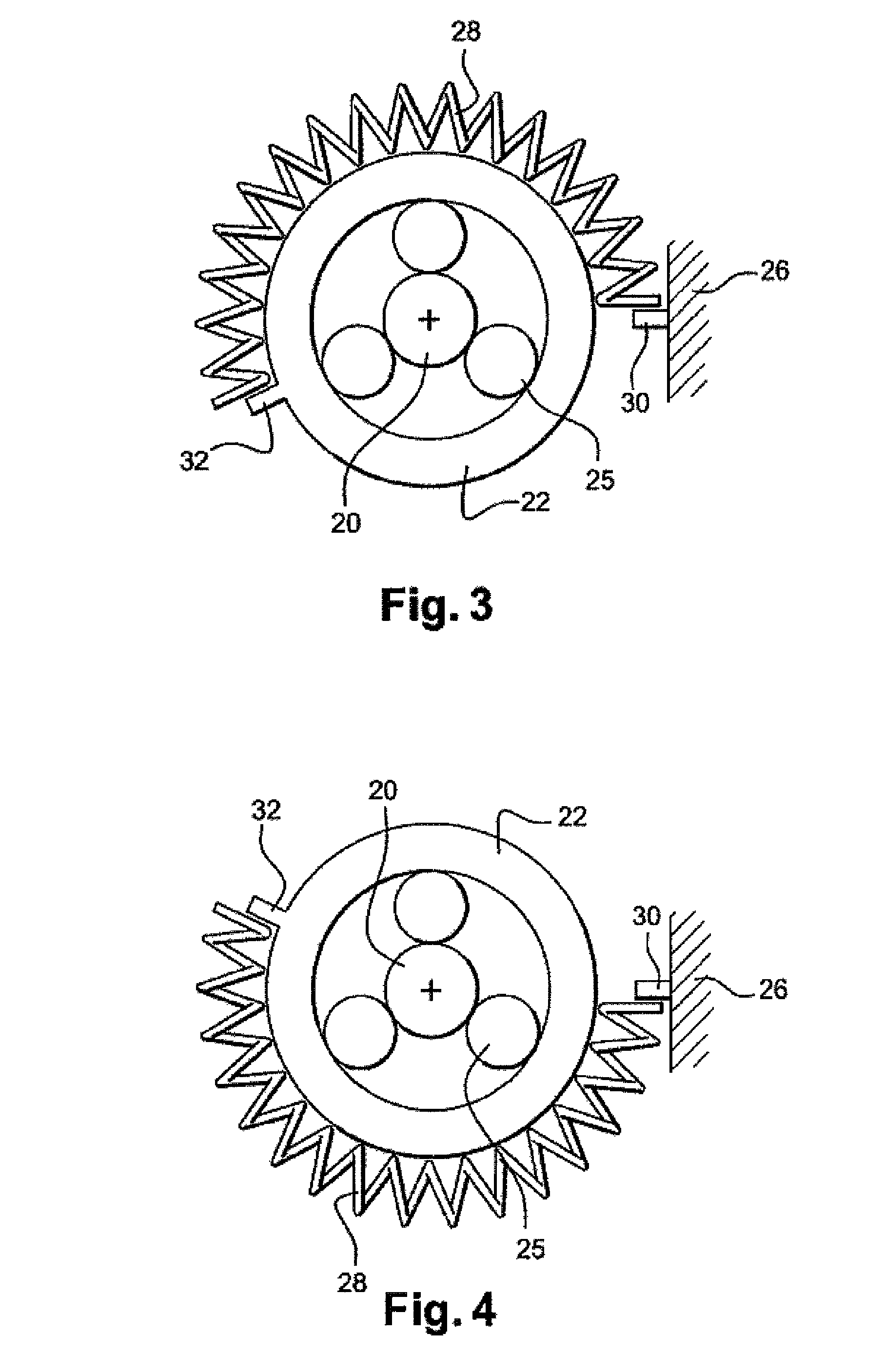 Double-fly wheel damper with epicyclic gear train