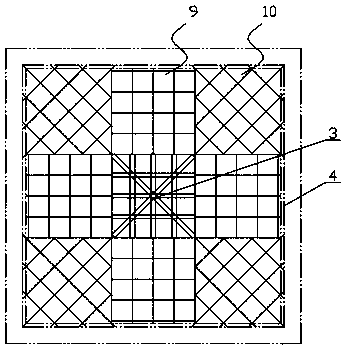 A rice-shaped reinforced structure of a floor slab