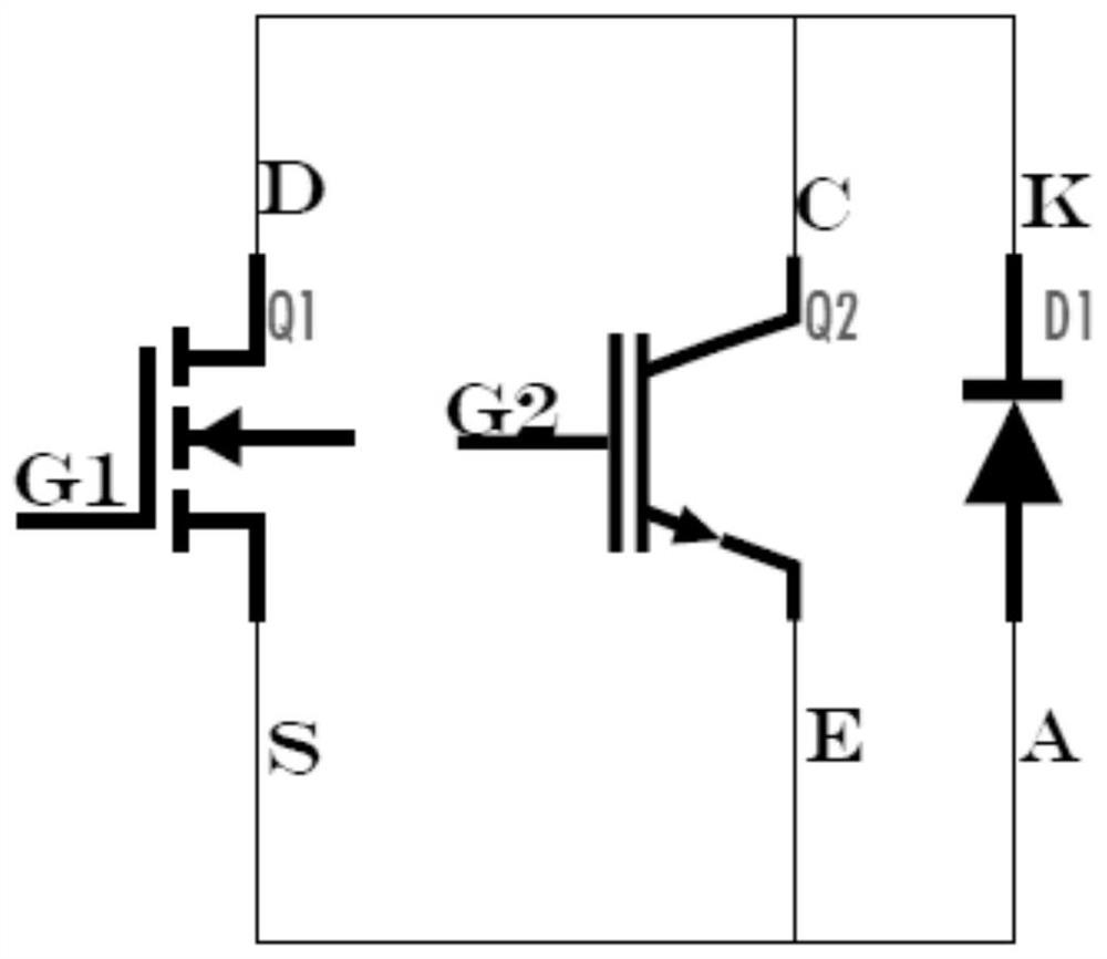 High-efficiency power semiconductor combined device