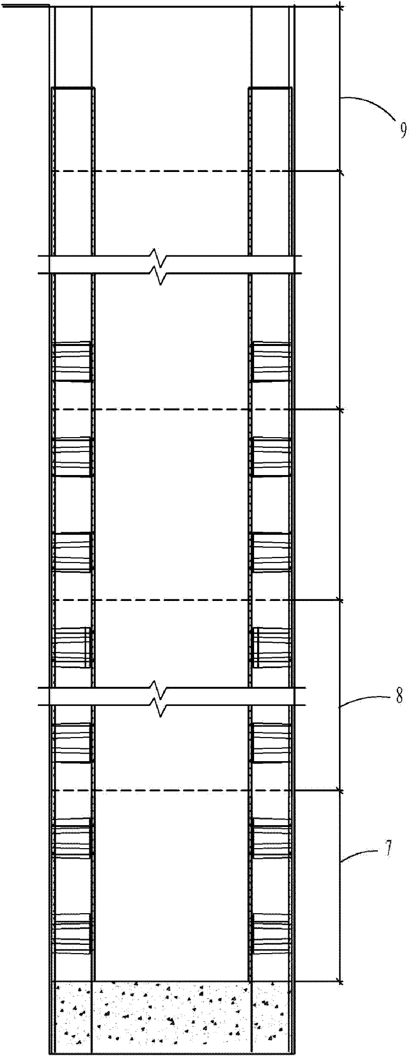 Modular cast-in-place construction method for large-diameter root foundation