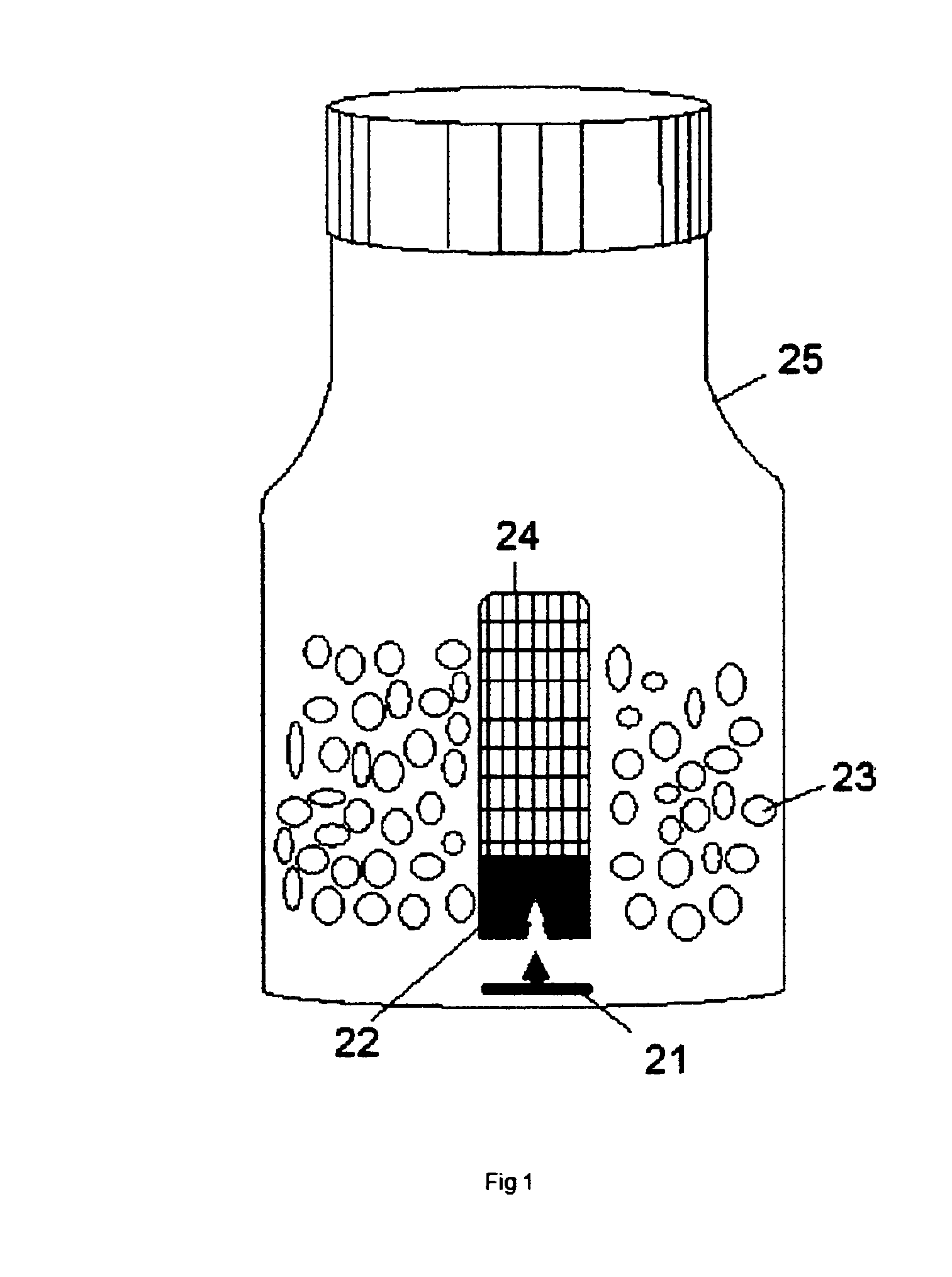Pill bottle with net container