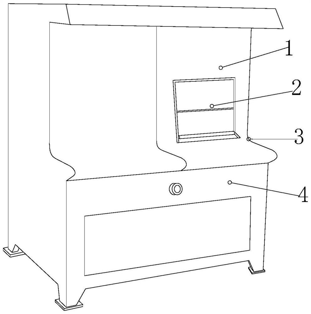 A device that uses alternate filling or air extraction to realize the lamination of rubber shoe skirts