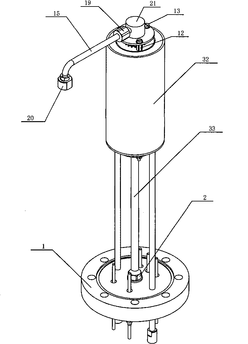 Guide flow type thermal evaporation depositing device