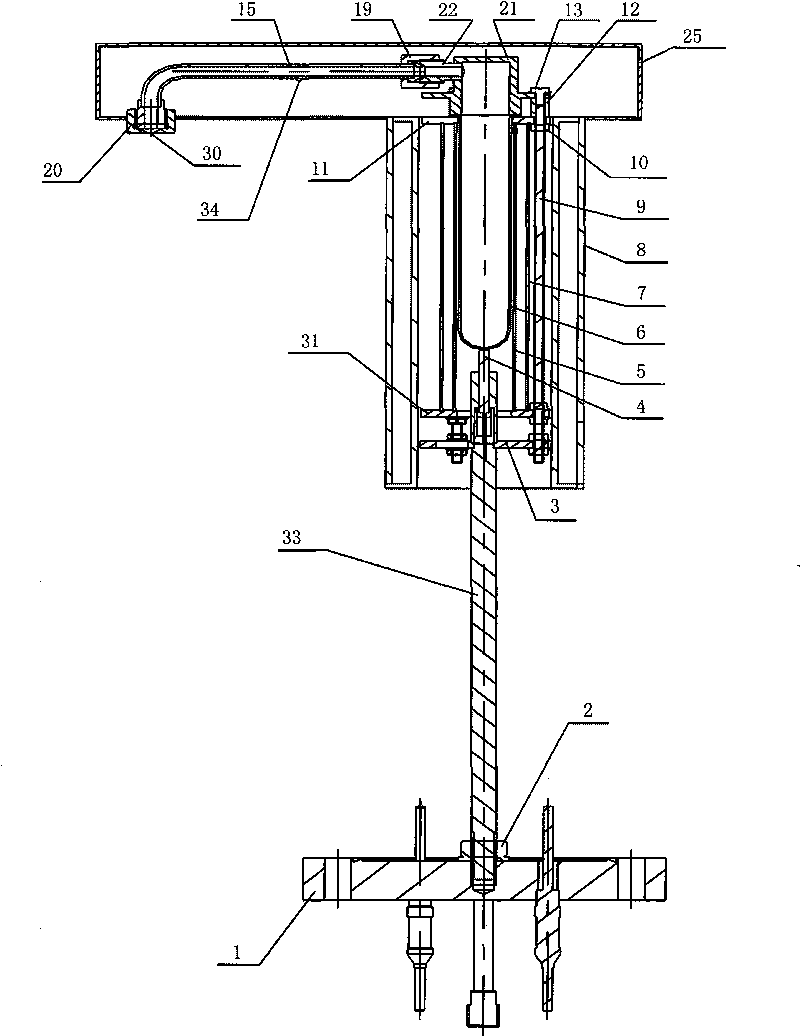 Guide flow type thermal evaporation depositing device