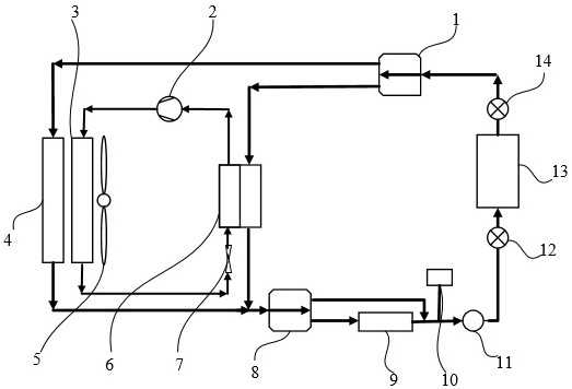 Engineering vehicle battery heat management system and method