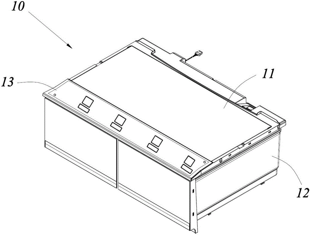 Display device and refrigerator drawer with same