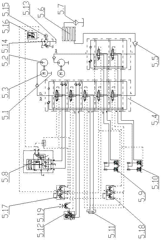 Hydraulic Control System of Stationary Grabber