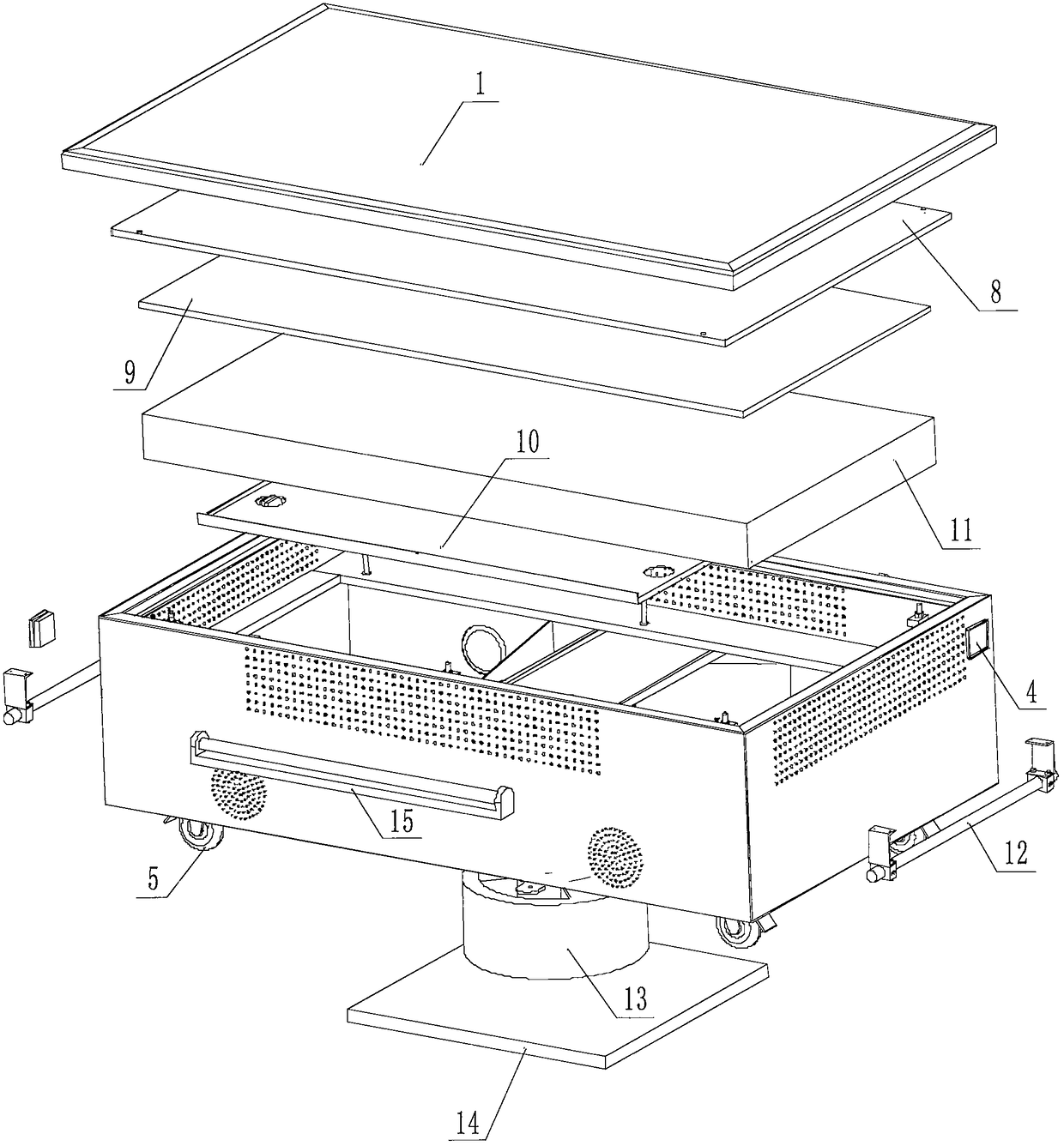 Intelligent tea-table-type multifunctional air purifier