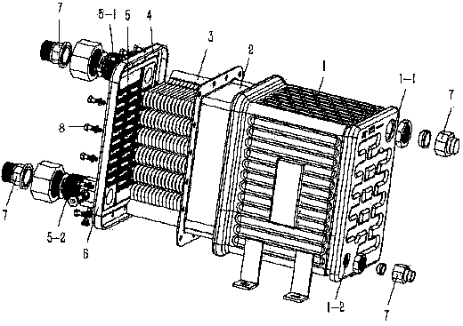 Heat exchanger with double-shell structure