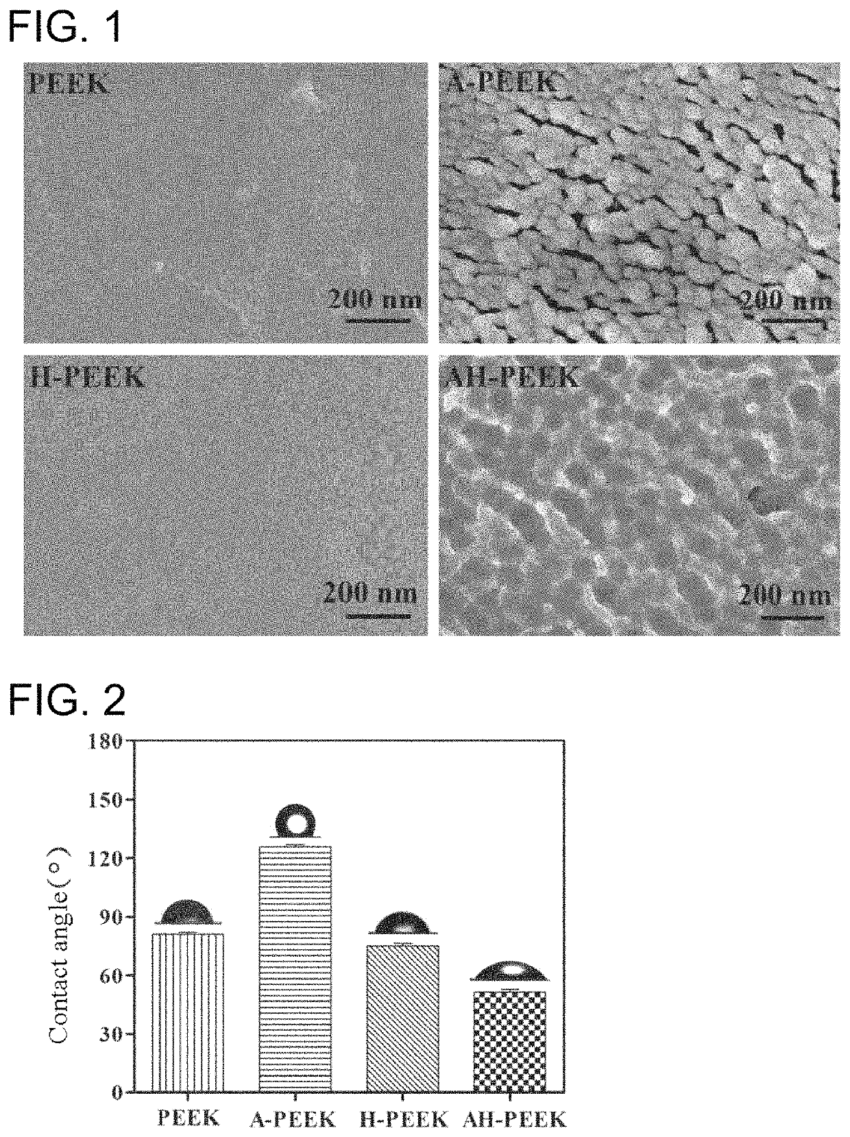 Surface modification method for polyether-ether-ketone material