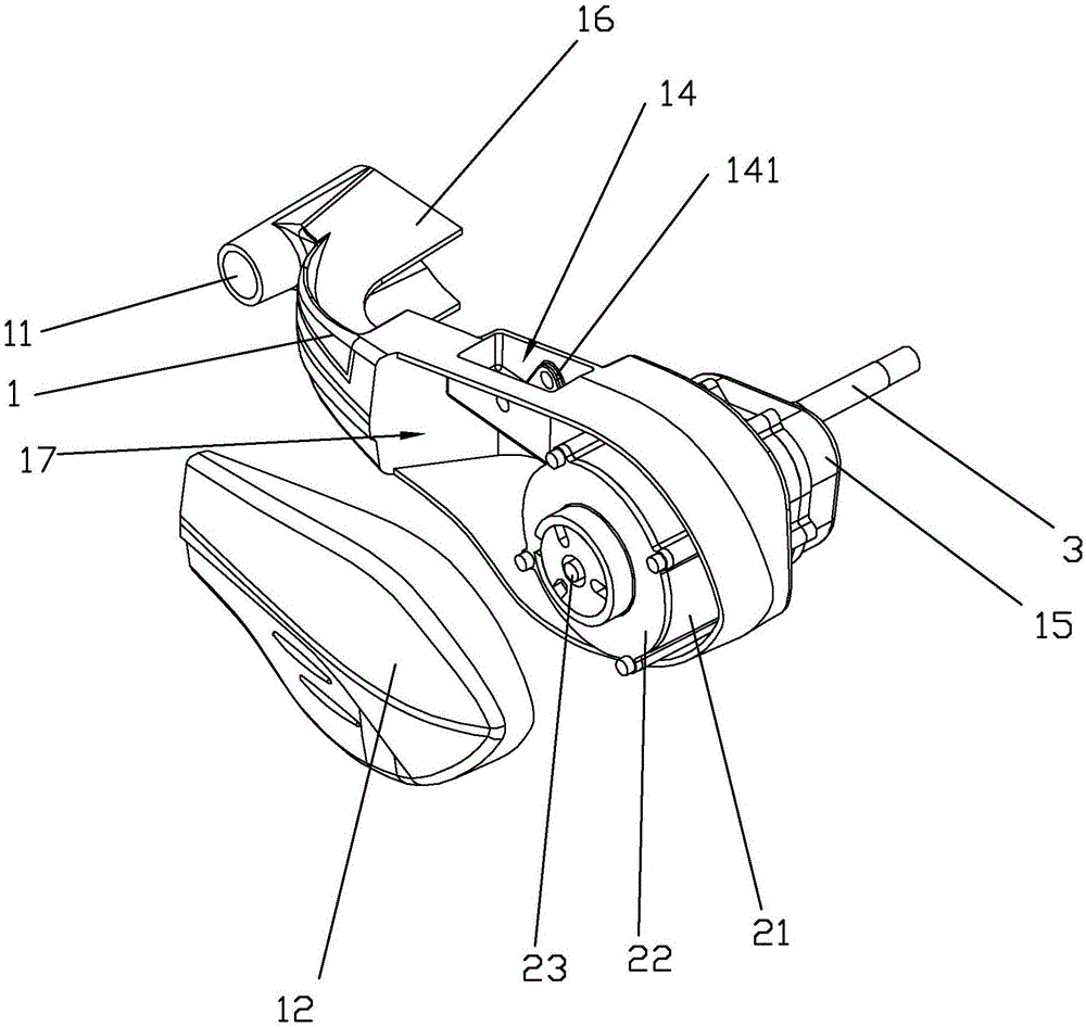 Electric bicycle with laterally-arranged driving device, and laterally-arranged driving device thereof