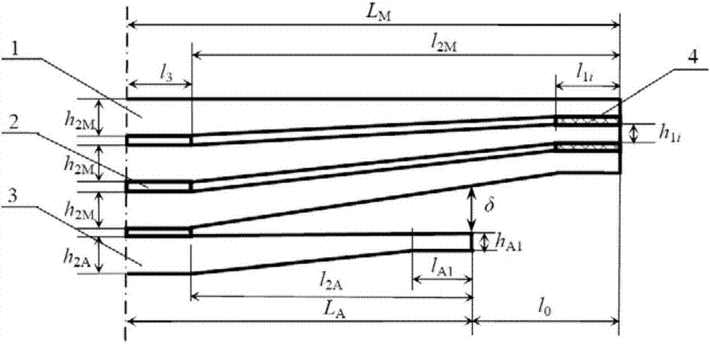 Design Method of Root Thickness of Non-End Contact Type Few Pieces Slanted Auxiliary Springs