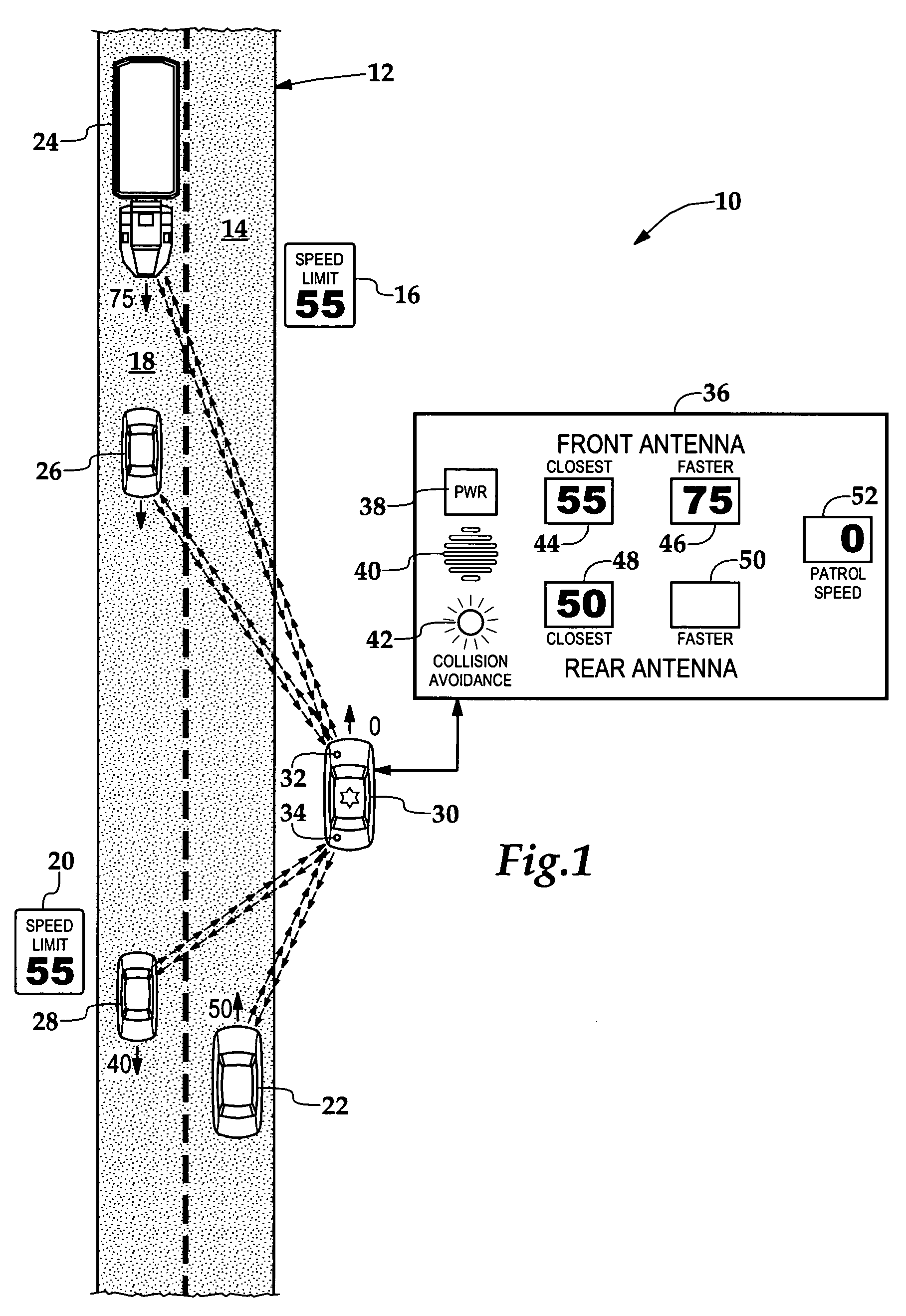Modulation circuit for a vehicular traffic surveillance Doppler radar system