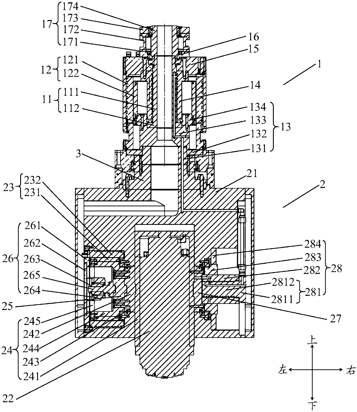 A/C axis double pendulum milling head driven by inner rotor torque motor