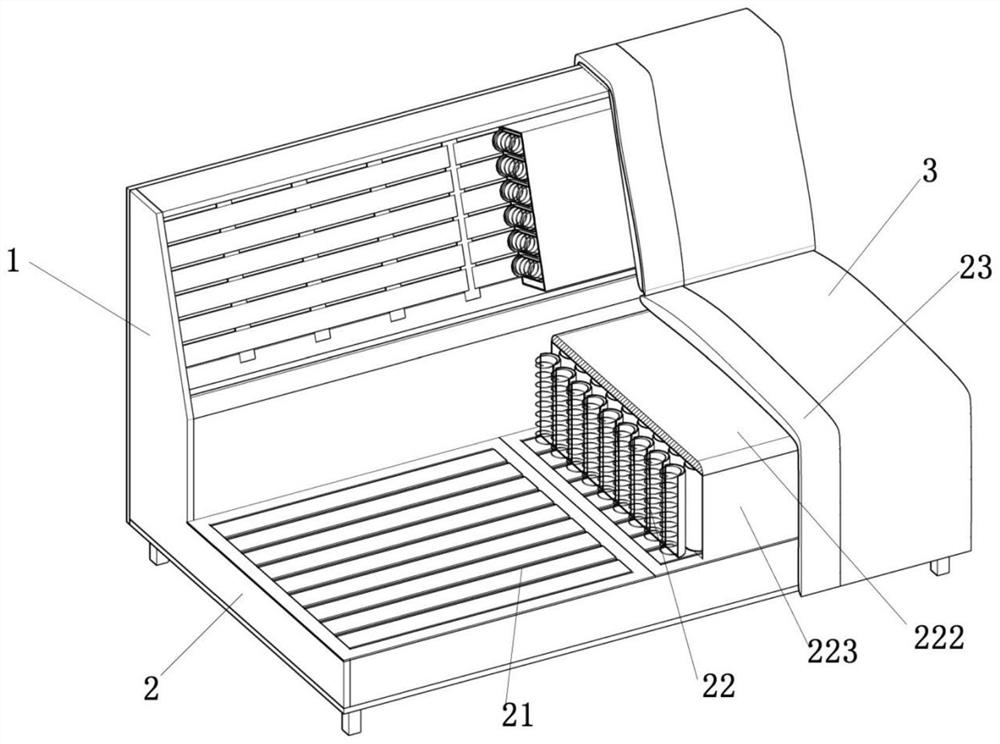 A bamboo spring sofa